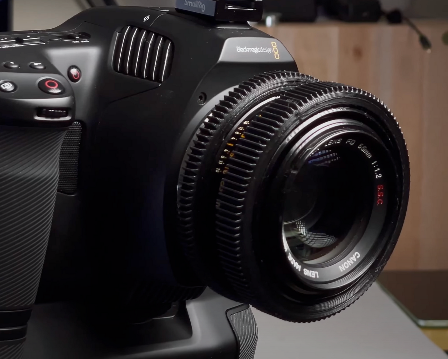 FD to EF Cine Conversion Kit for 55mm f1.2 s.s.c. breech lock STL file